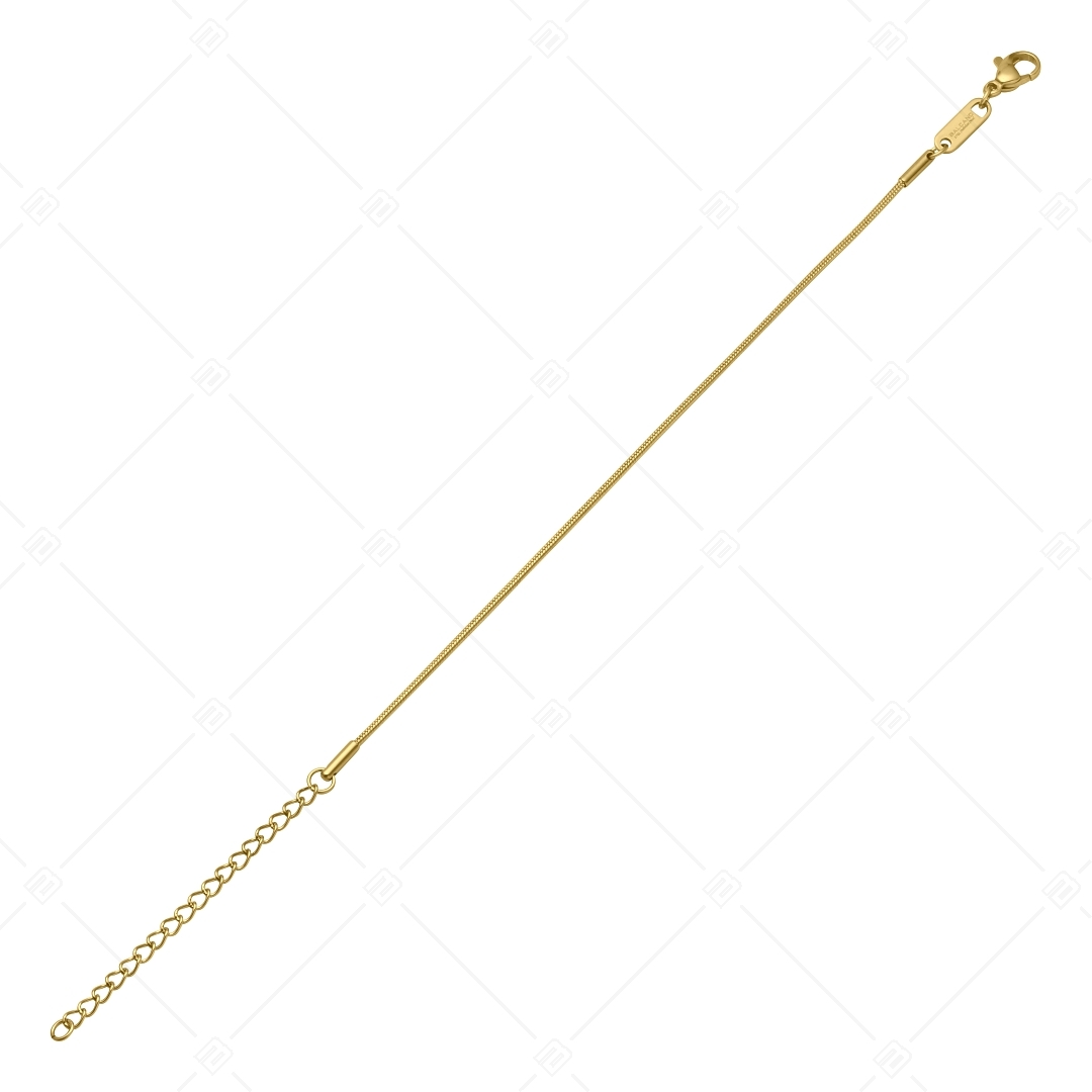 BALCANO - Snake / Stainless Steel Snake Chain-Barcelet, 18K Gold Plated - 1,2 mm (441211BC88)