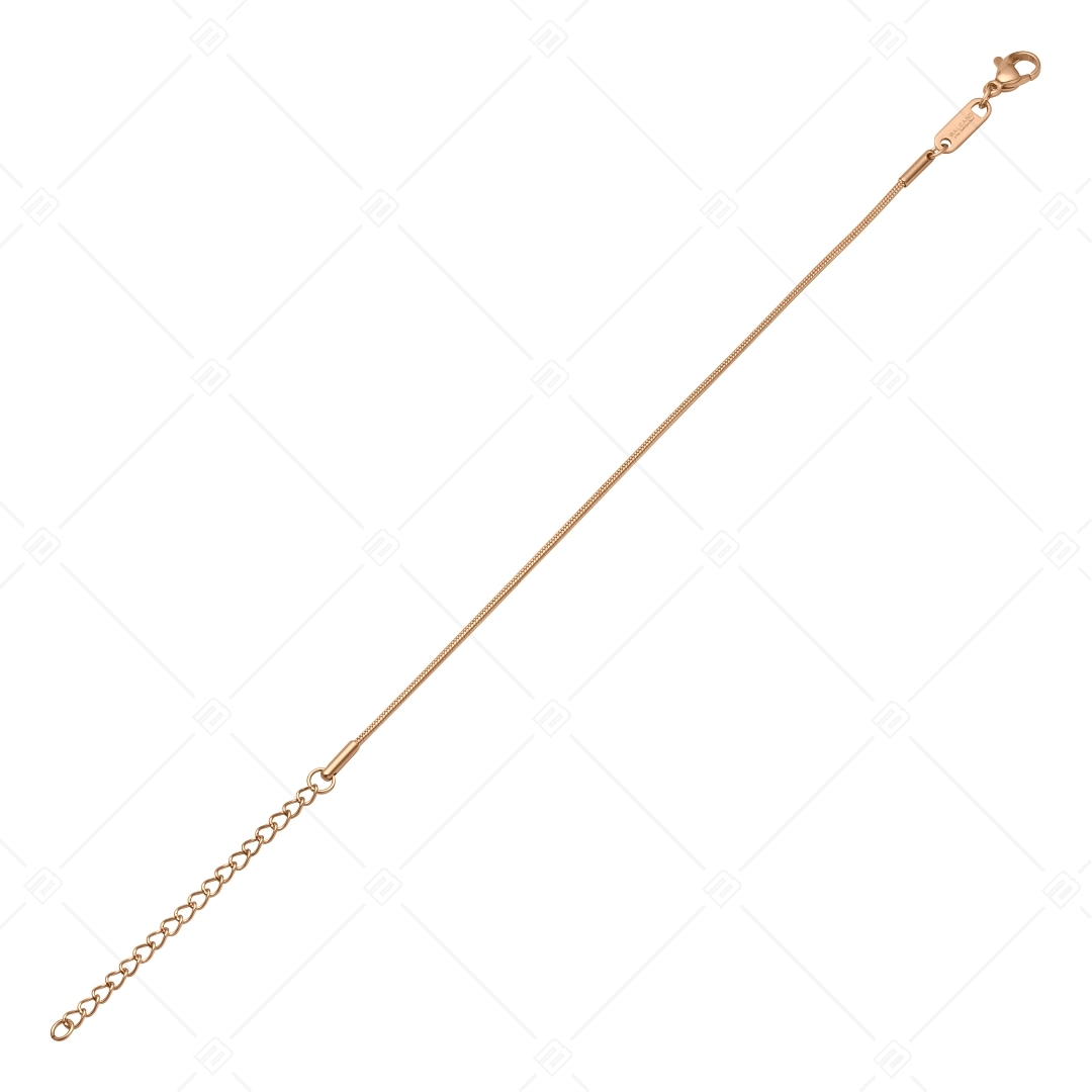 BALCANO - Snake / Bracelet  type chaîne serpent en acier inoxydable plaqué or rose 18K - 1,2 mm (441211BC96)