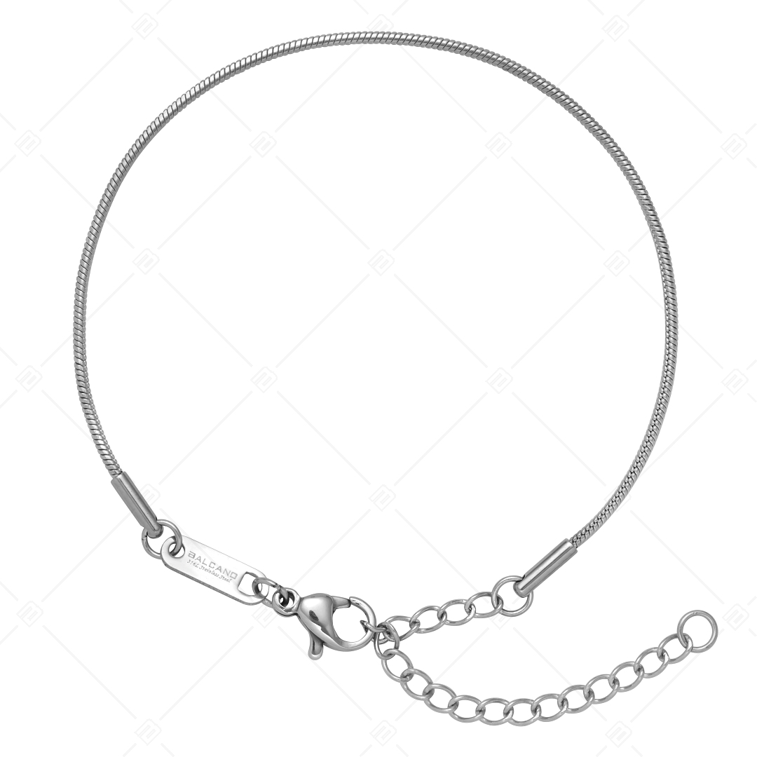 BALCANO - Snake / Stainless Steel Snake Chain-Bracelet, High Polished - 1,2 mm (441211BC97)