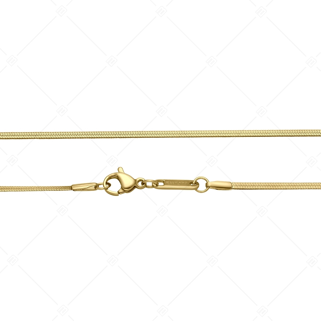 BALCANO - Flattened Snake / Abgeflachte Schlangenkette-Armband aus Edelstahl mit 18K Gold Beschichtung - 1,9 mm (441215BC88)