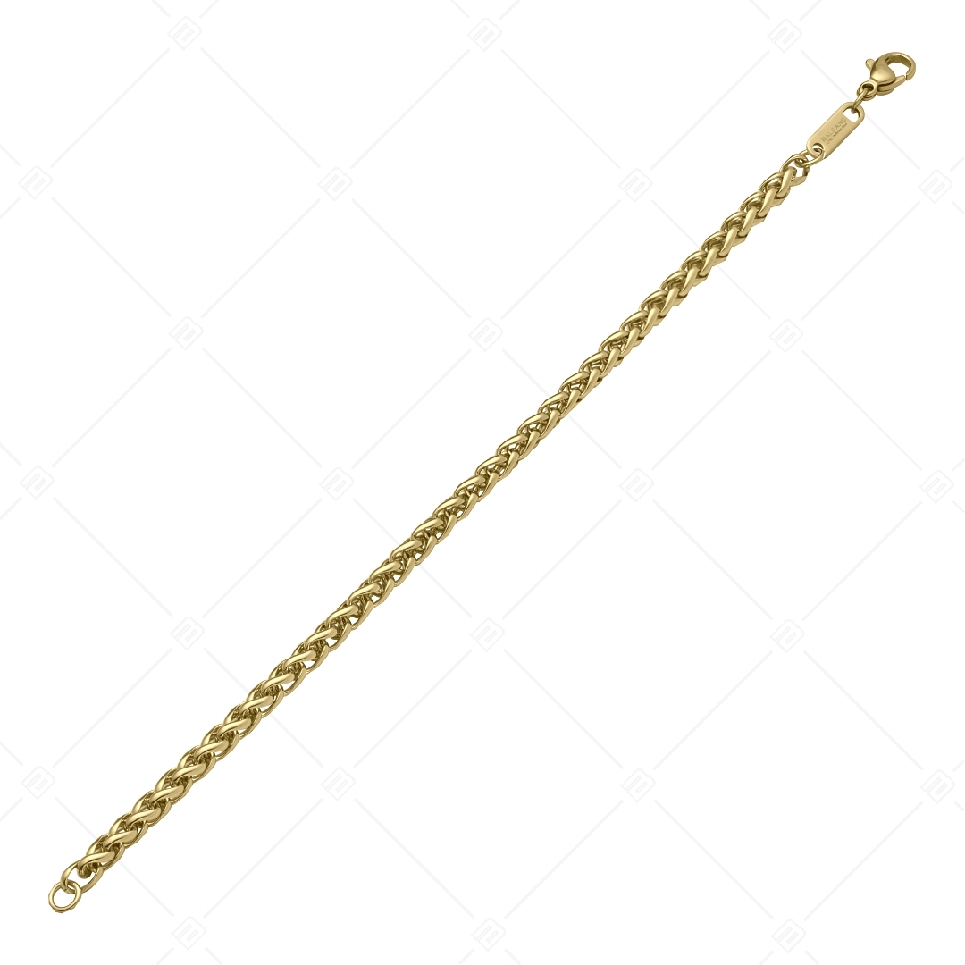 BALCANO - Braided / Edelstahl Geflochtene Ketten-Armband, 18K Gold Beschichtung - 4 mm (441216BC88)