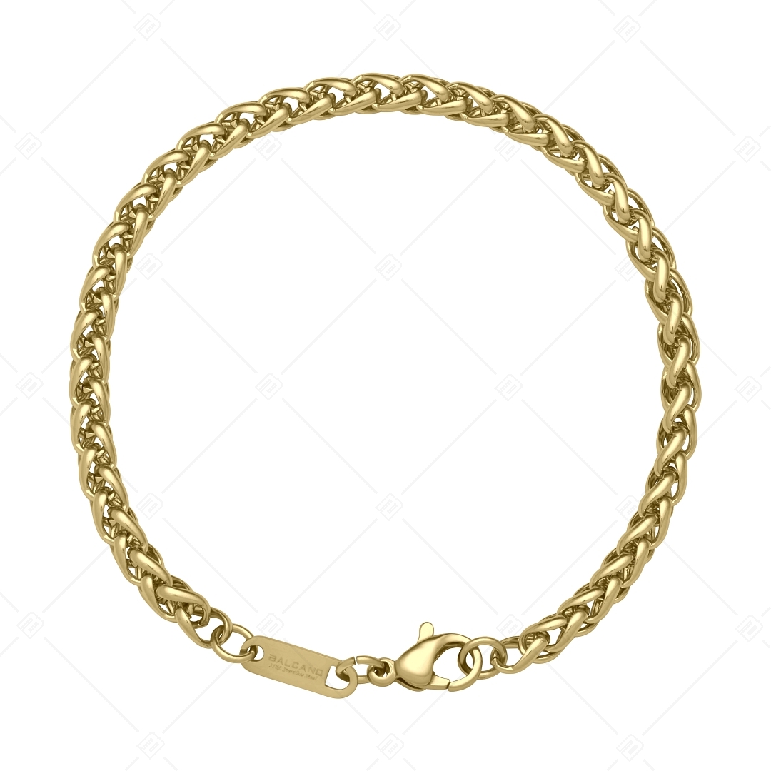 BALCANO - Braided Chain bracelet, 18K gold plated - 4 mm (441216BC88)