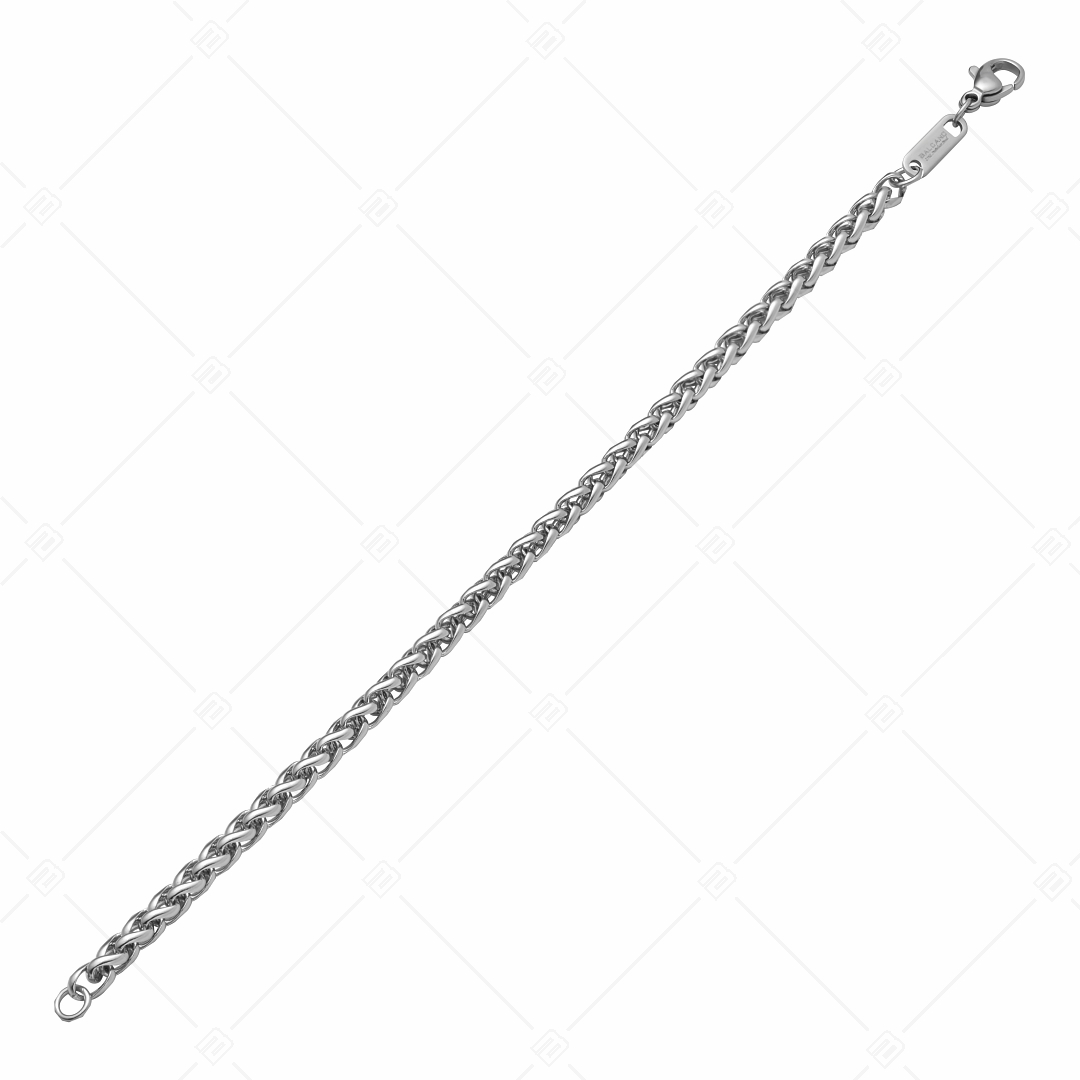BALCANO - Braided / Stainless Steel Braided Chain-Bracelet, High Polished - 4 mm (441216BC97)