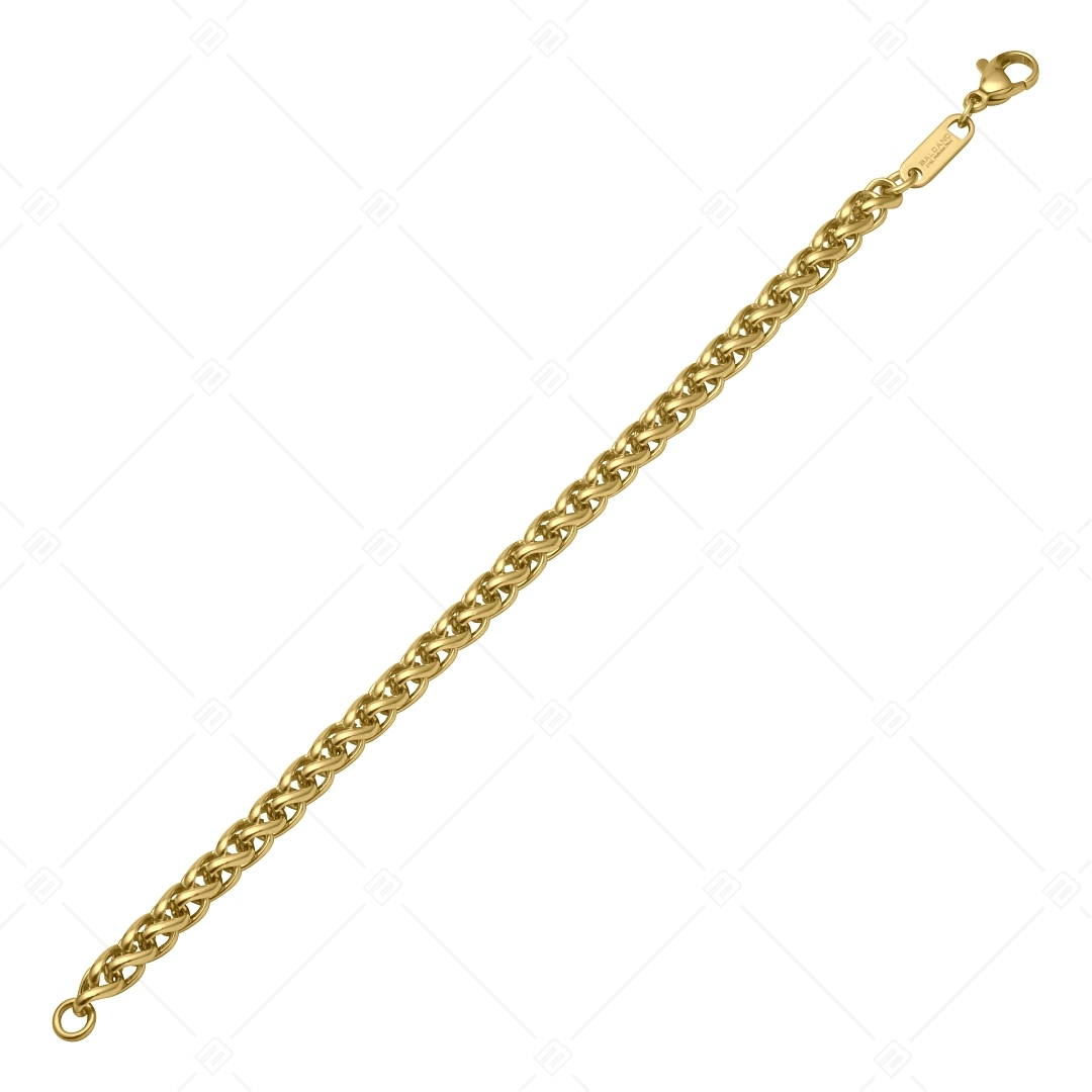 BALCANO - Braided / Stainless Steel Braided Chain-Bracelet 18K Gold Plated - 6 mm (441218BC88)