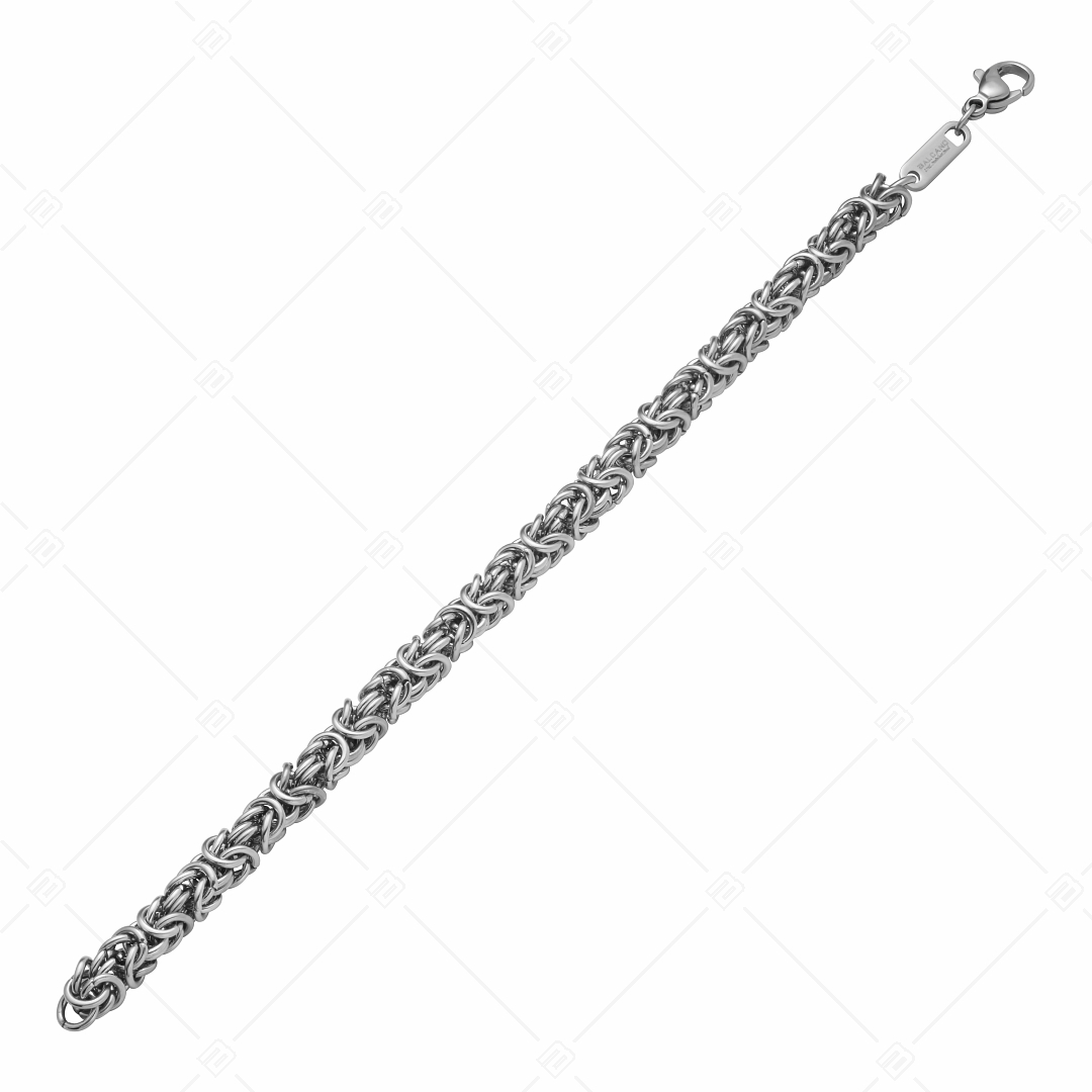 BALCANO - King’s Braid / Edelstahl Königskette, Byzantinische Ketten-Armband mit Hochglanzpolierung - 6 mm (441219BC97)
