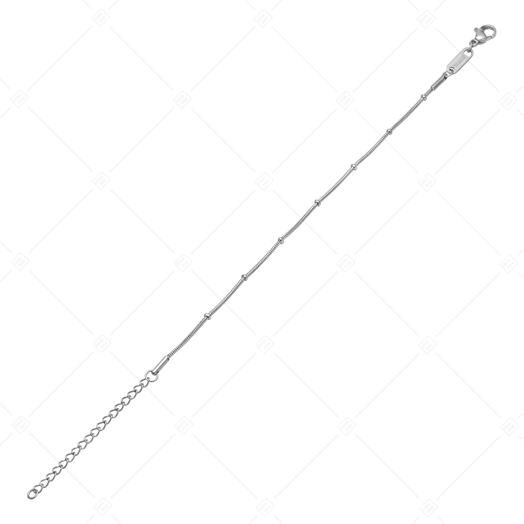 BALCANO - Beaded Snake / Stainless Steel Beaded Snake Chain-Bracelet, High Polished - 1,2 mm (441221BC97)