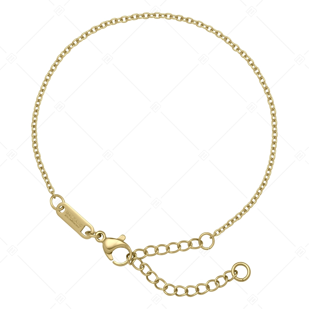 BALCANO - Cable Chain / Bracelet d'ancre en acier inoxydable plaqué or 18K - 1,5 mm (441232BC88)