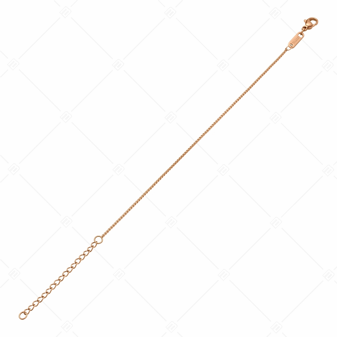 BALCANO - Round Venetian / Stainless Steel Round Venetian Chain-Bracelet, 18K Rose Gold Plated- 1,2 mm (441241BC96)