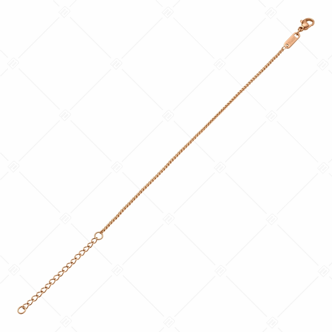 BALCANO - Round Venetian / Stainless Steel Round Venetian Chain-Bracelet, 18K Rose Gold Plated - 1,5 mm (441242BC96)