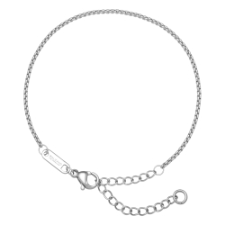 BALCANO - Round Venetian / Edelstahl Venezianer Rund Ketten-Armband mit Spiegelglanzpolierung - 1,5 mm