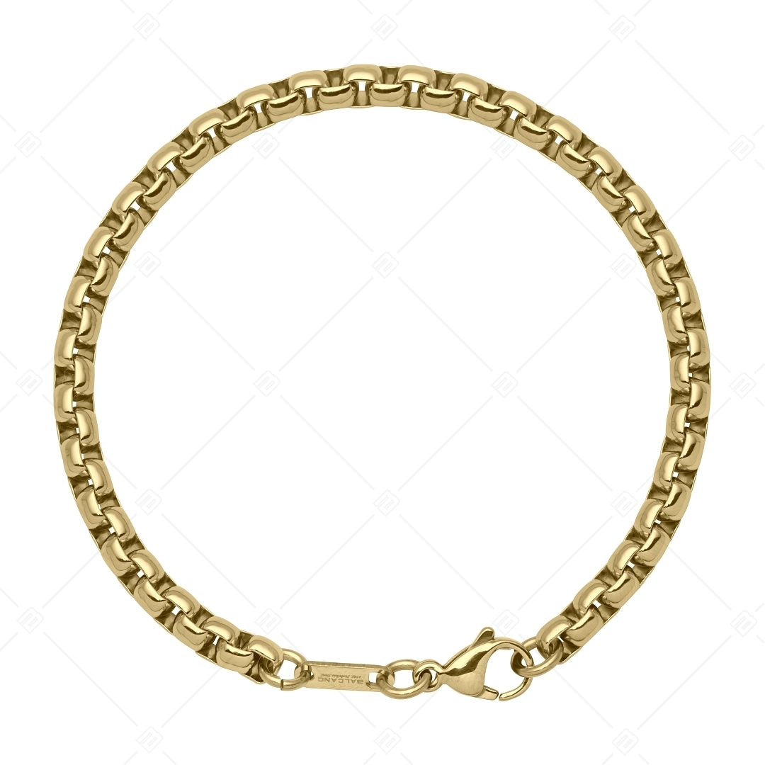 BALCANO - Round Venetian / Edelstahl Venezianer Runde Ketten-Armband mit 18K Gold Beschichtung - 5 mm (441247BC88)