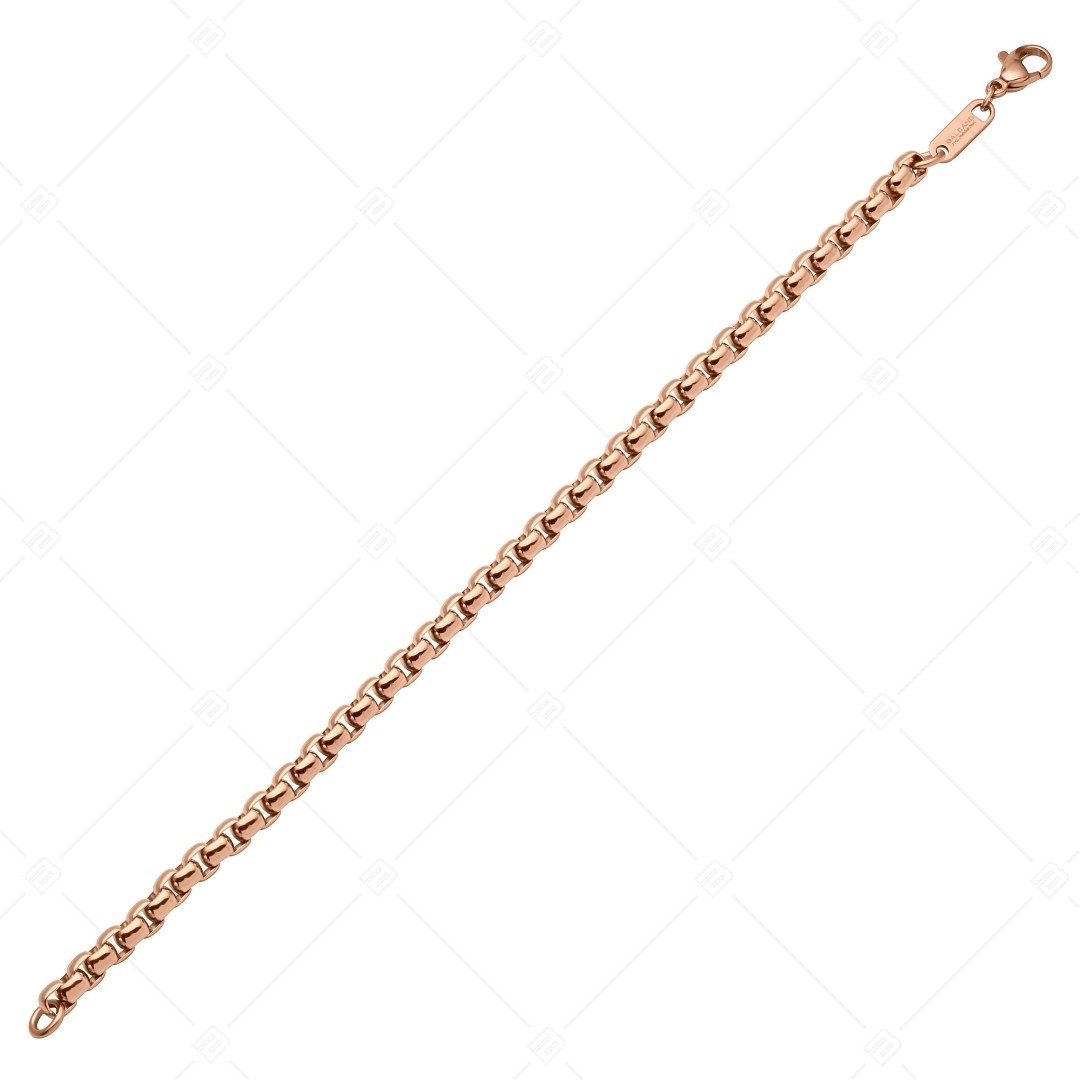 BALCANO - Round Venetian / Stainless Steel Round Venetian Chain-Bracelet, 18K Rose Gold Plated - 5 mm (441247BC96)