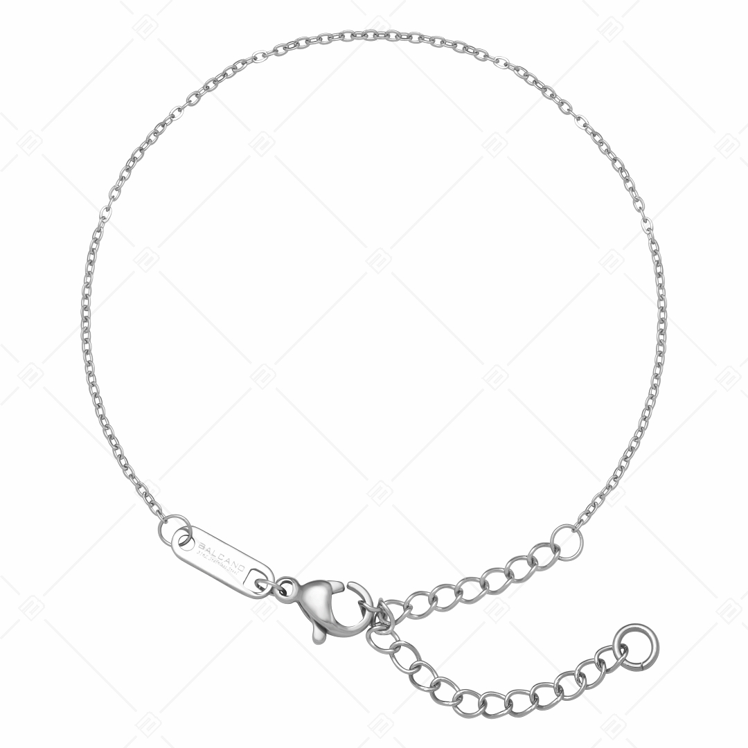 BALCANO - Flat Cable / Stainless Steel Flattened Cable Chain-Bracelet, High Polished - 1,2 mm (441251BC97)
