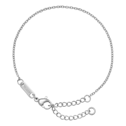 BALCANO - Flat Cable / Bracelet d'ancre à maillon plat en acier inoxydable avec hautement polie - 1,5 mm