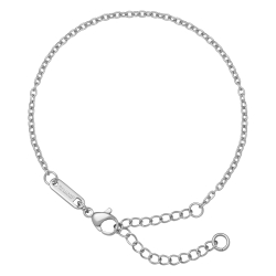 BALCANO - Flat Cable / Stainless Steel Flattened Cable Chain-Bracelet, High Polished - 2 mm