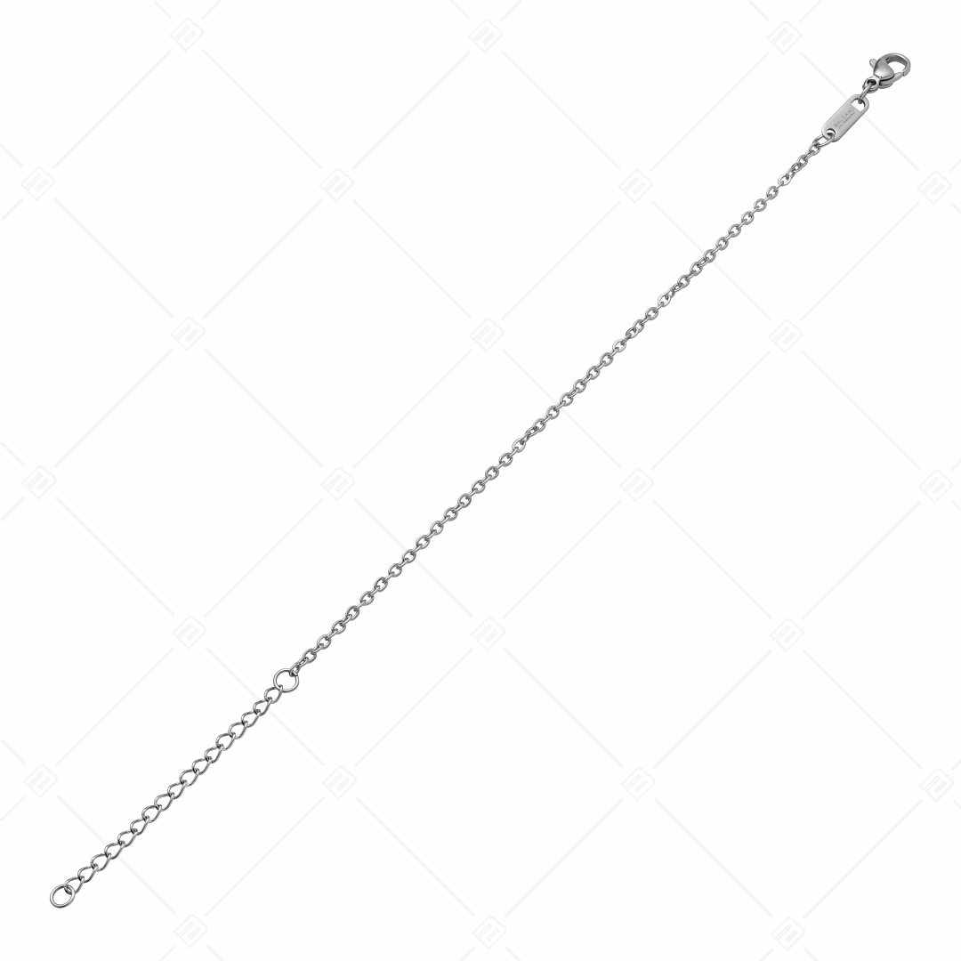 BALCANO - Flat Cable / Stainless Steel Flattened Cable Chain-Bracelet, High Polished - 2 mm (441253BC97)