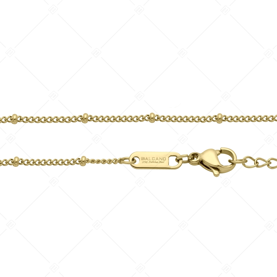 BALCANO - Saturn / Stainless Steel Saturn Chain-Bracelet, 18K Gold Plated - 1,5 mm (441262BC88)