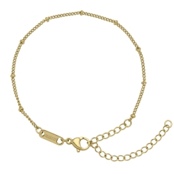 BALCANO - Saturn Chain / bracelet d'ancre à baies plaqué or 18K - 1,5 mm
