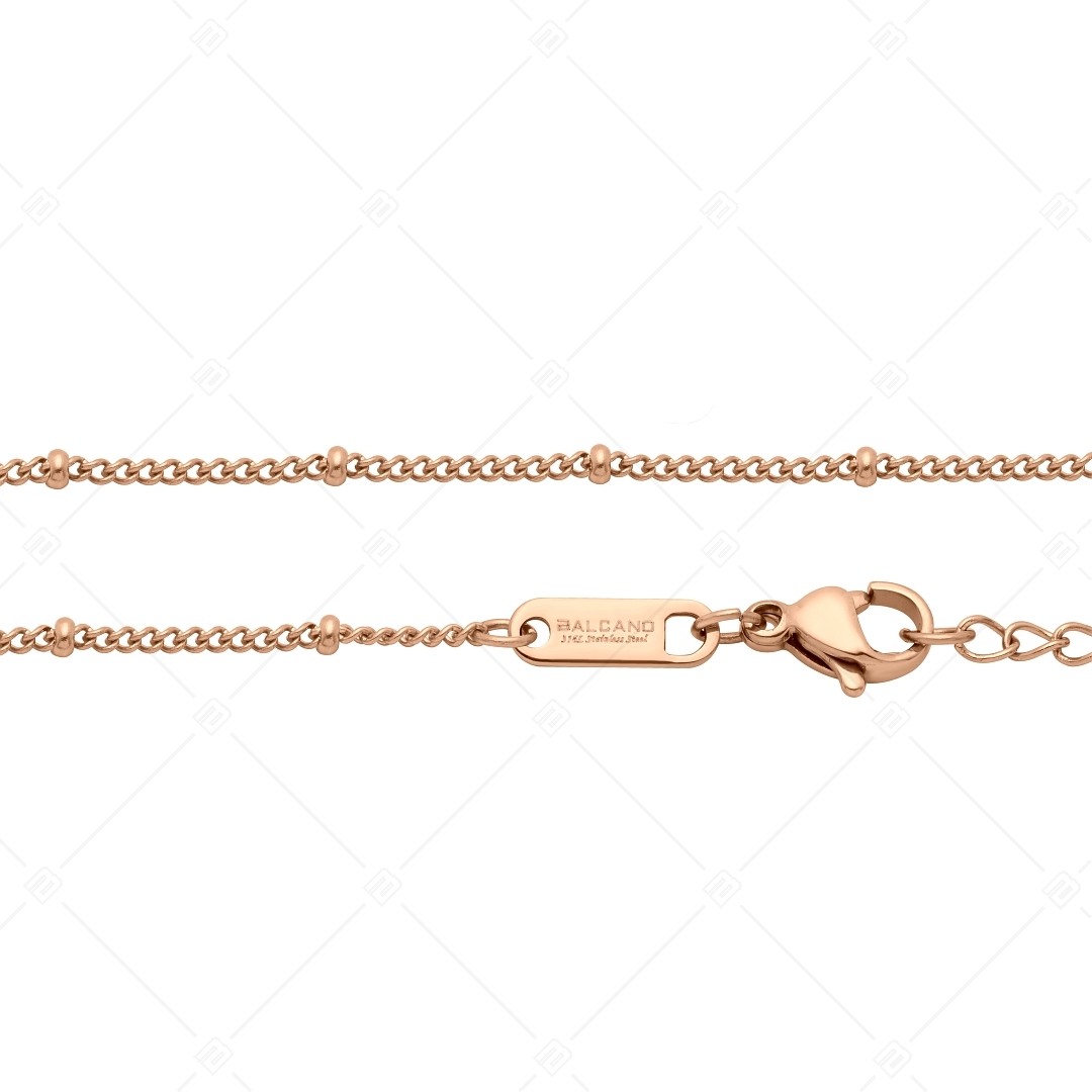 BALCANO - Saturn / Stainless Steel Saturn Chain-Bracelet, 18K Rose Gold Plated - 1,5 mm (441262BC96)