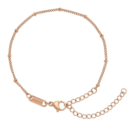 BALCANO - Saturn / Stainless Steel Saturn Chain-Bracelet,, 18K Rose Gold Plated - 1,5 mm