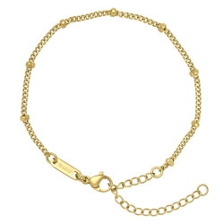 BALCANO - Saturn / Stainless Steel Saturn Chain-Bracelet, 18K Gold Plated - 2 mm