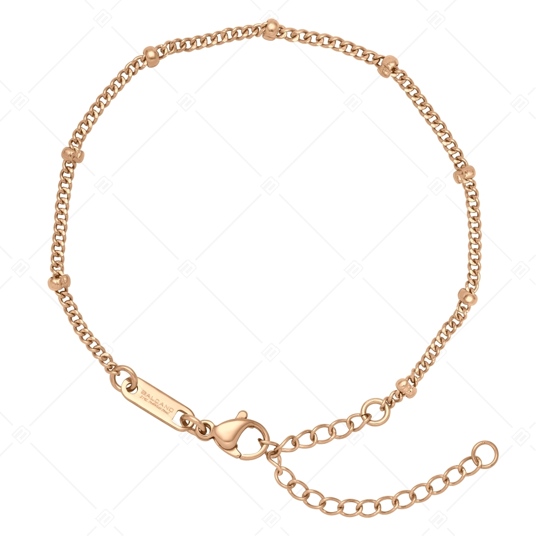 BALCANO - Saturn / Stainless Steel Saturn Chain-Bracelet, 18K Rose Gold Plated - 2 mm (441263BC96)