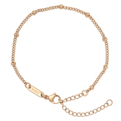 BALCANO - Saturn / Stainless Steel Saturn Chain-Bracelet, 18K Rose Gold Plated - 2 mm