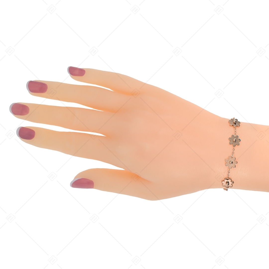 BALCANO - Marguerite / Stainless Steel Bracelet With Daisy Shape, 18K Rose Gold Plated (441276BC96)
