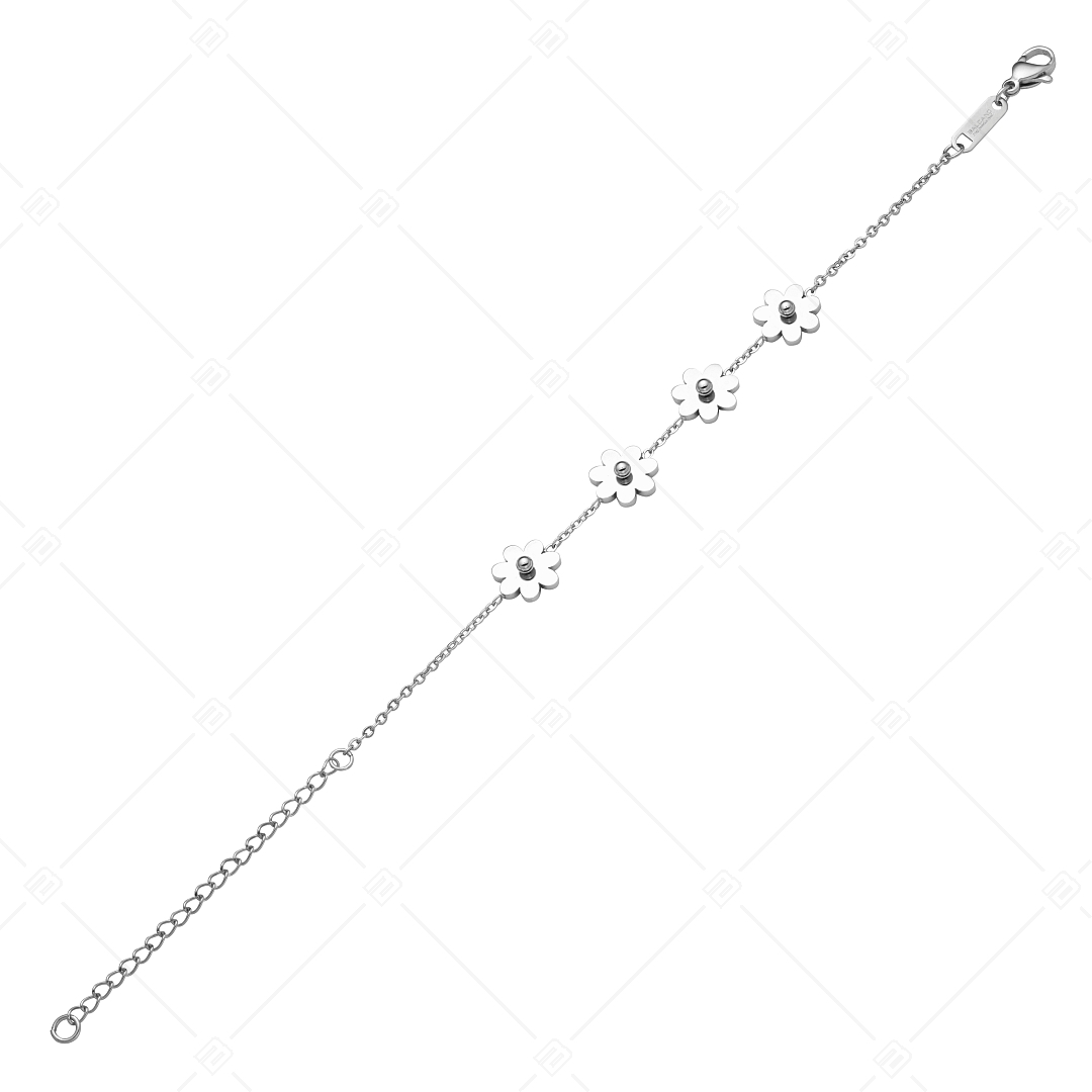 BALCANO - Marguerite / Bracelet en acier inoxydable avec pendentif marguerite avec et hautement polie (441276BC97)