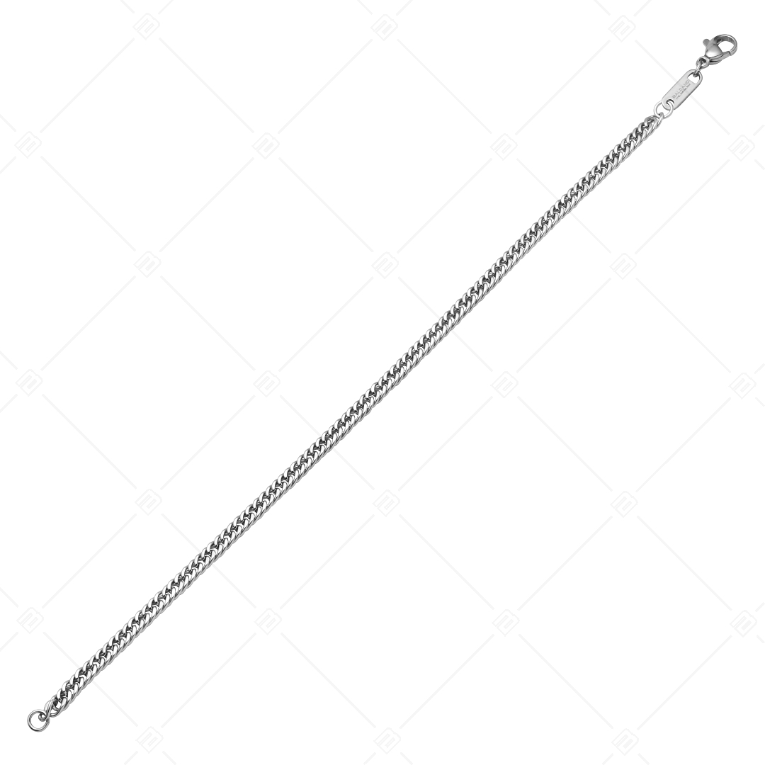 BALCANO - Duble Curb  / Double bracelet type pancer en acier inoxydable avec hautement polie - 4 mm (441287BC97)