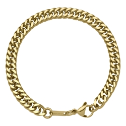 BALCANO - Double Curb / Double Curb Chain Bracelet, 18K Gold Plated - 6 mm