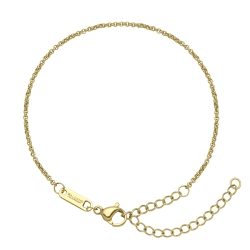 BALCANO - Belcher Chain bracelet, 18K gold plated - 1,5 mm