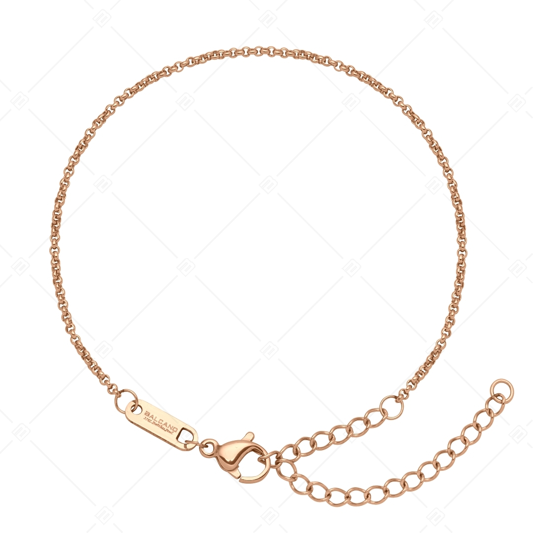 BALCANO - Belcher / Stainless Steel Belcher Chain-Bracelet, 18K Rose Gold Plated - 1,5 mm (441302BC96)