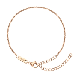 BALCANO - Belcher / Bracelet type chaîne à rouleaux plaqué or rose 18K - 1,5 mm