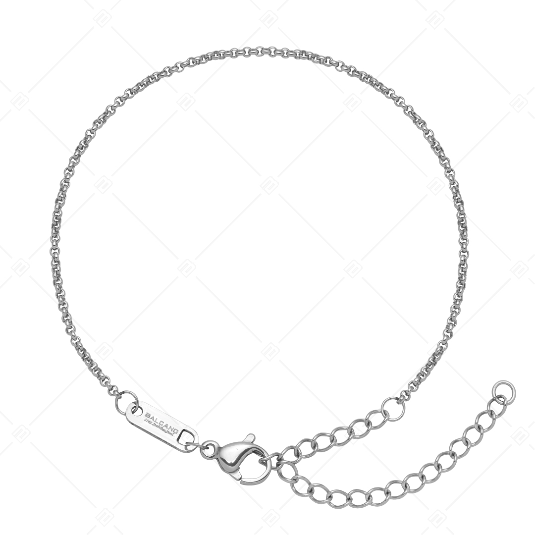 BALCANO - Belcher / Bracelet type chaîne à maille rolo en acier inoxydable avec hautement polie - 1,5 mm (441302BC97)
