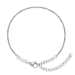 BALCANO - Belcher / Bracelet type chaîne à maille rolo en acier inoxydable avec polissage à haute brillance - 1,5 mm