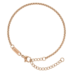 BALCANO - Belcher / Bracelet type chaîne à rouleaux plaqué or rose 18K - 2 mm