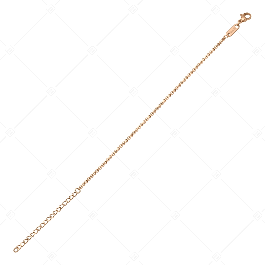 BALCANO - Belcher / Stainless Steel Belcher Chain-Bracelet, 18K Rose Gold Plated - 2 mm (441303BC96)
