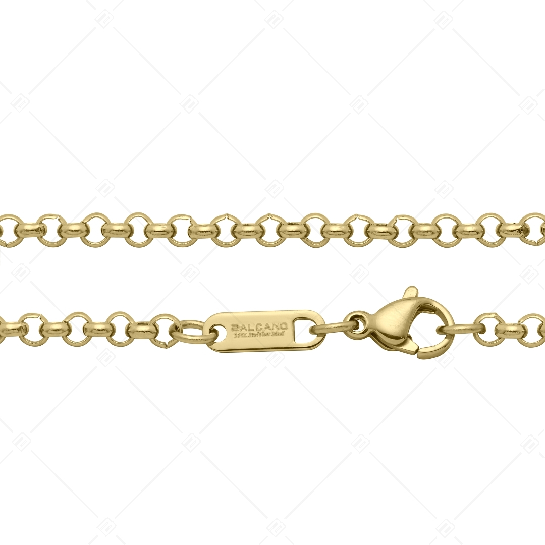 BALCANO - Belcher / Bracelet type chaîne à rouleaux plaqué or 18K - 3 mm (441305BC88)