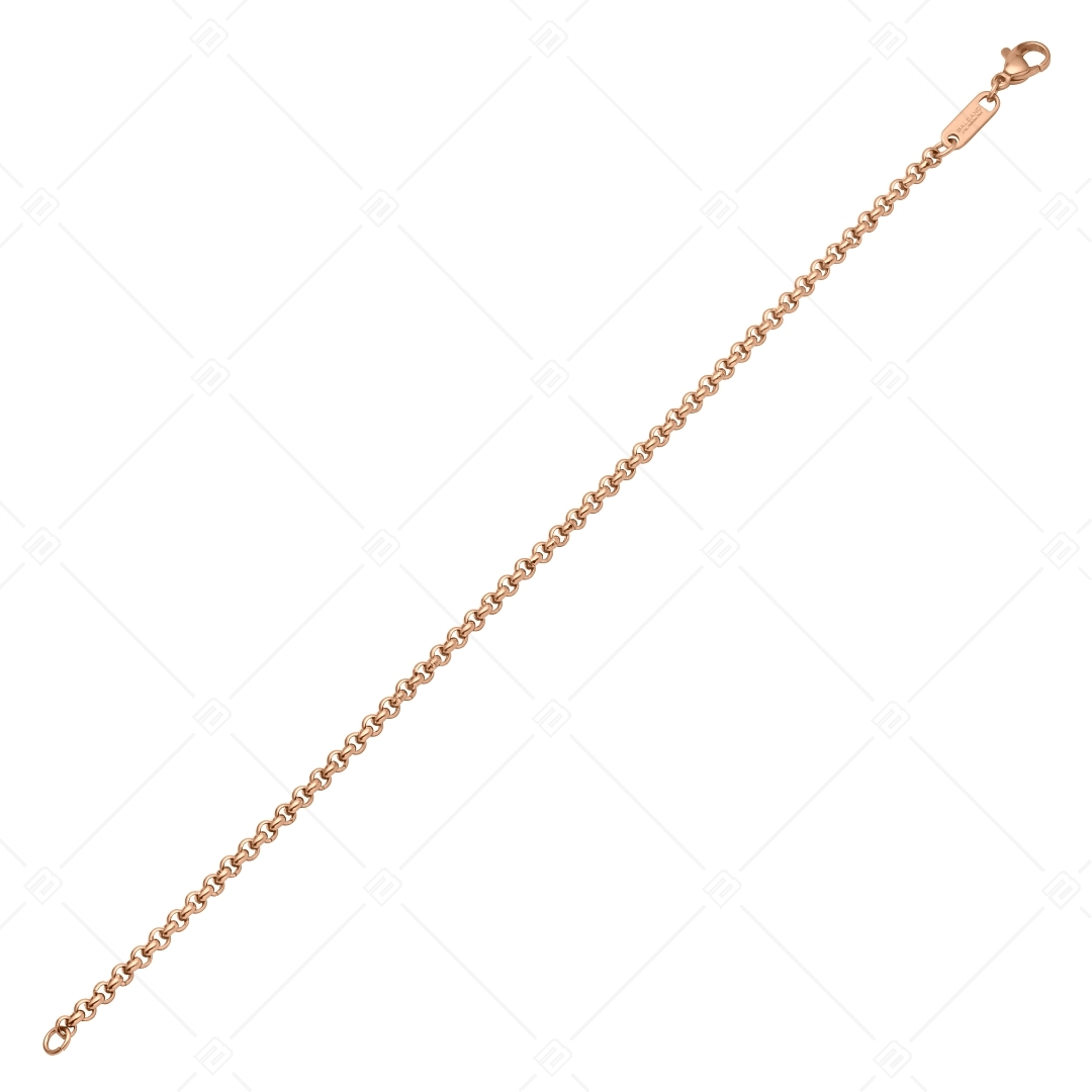 BALCANO - Belcher / Edelstahl Belcher Ketten-Armband mit 18K Rosévergoldung - 3 mm (441305BC96)
