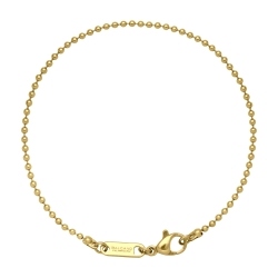 BALCANO - Ball Chain / Stainless Steel Ball Chain-Bracelet, 18K Gold Plated - 1,5 mm