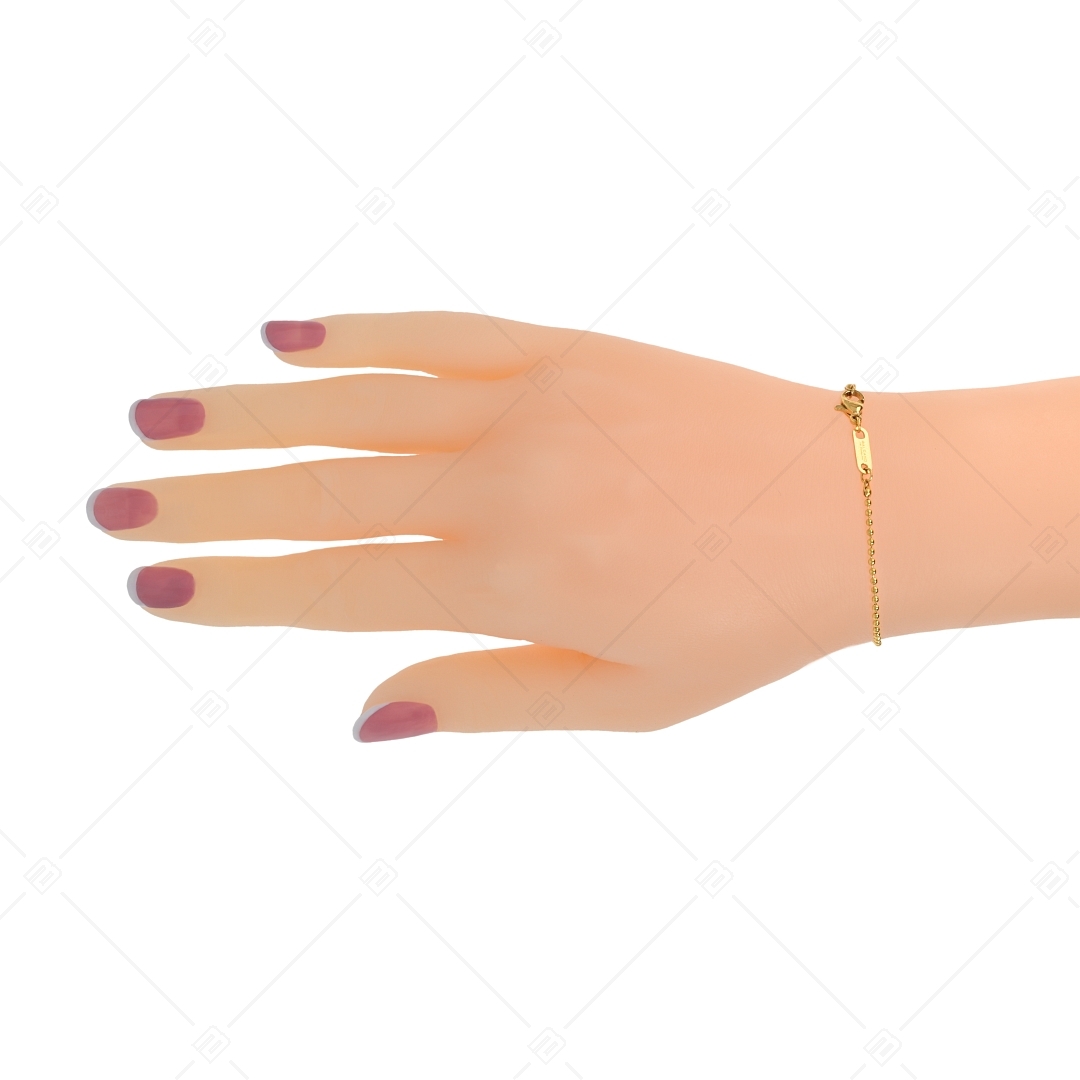 BALCANO - Ball Chain / Edelstahl Kugelketten-Armband mit 18K Gold Beschichtung - 1,5 mm (441312BC88)