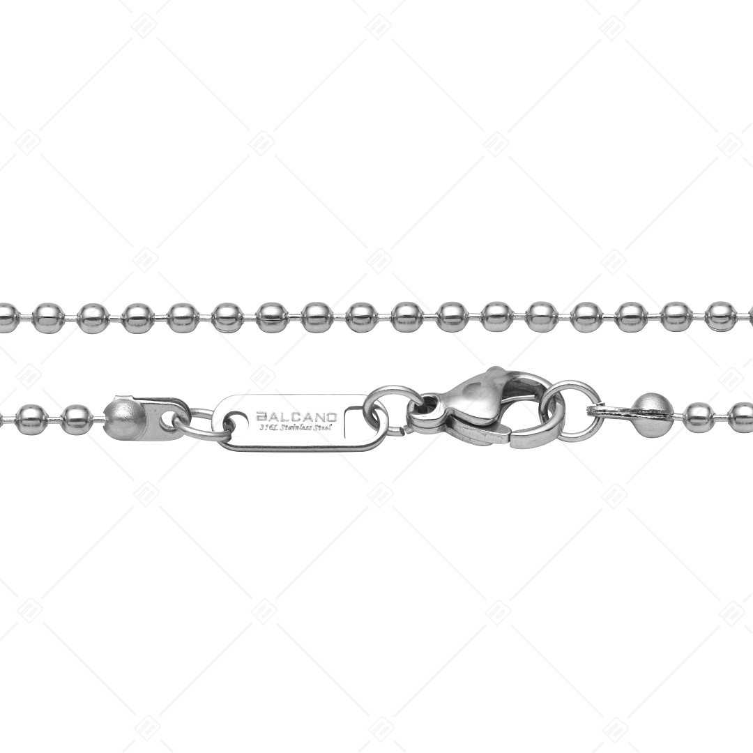 BALCANO - Ball Chain / Stainless Steel Ball Chain-Bracelet, High Polished- 2 mm (441313BC97)