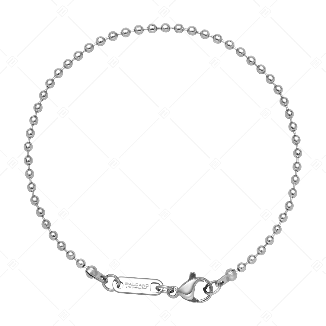 BALCANO - Ball Chain / Edelstahl Kugelkette-Armband mit Hochglanzpolierung - 2 mm (441313BC97)