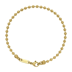 BALCANO - Ball Chain / Stainless Steel Ball Chain-Bracelet, 18K Gold Plated - 3 mm
