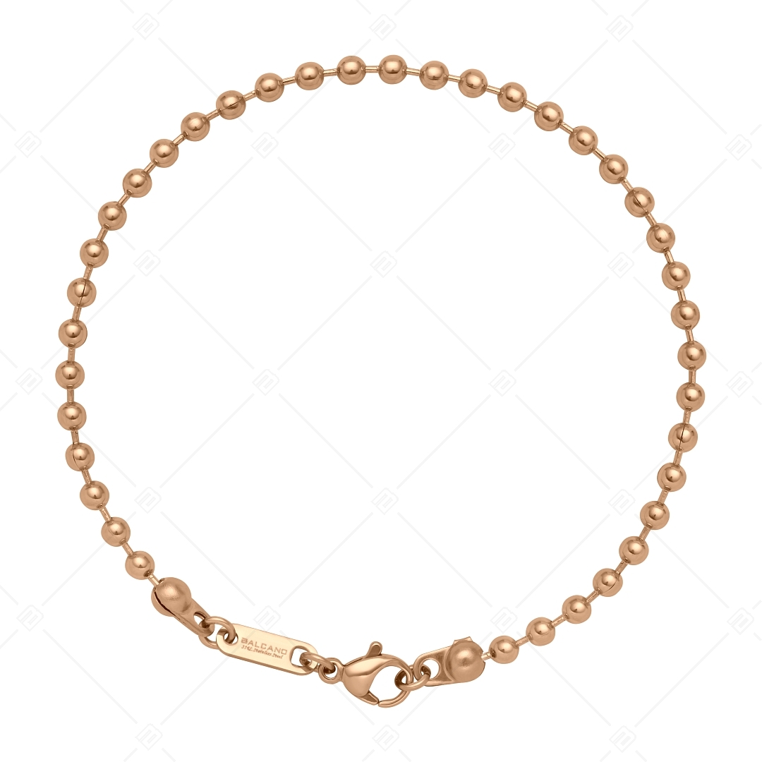 BALCANO - Ball Chain / Berry-Ketten armband mit 18K rosévergoldet - 3 mm (441315BC96)