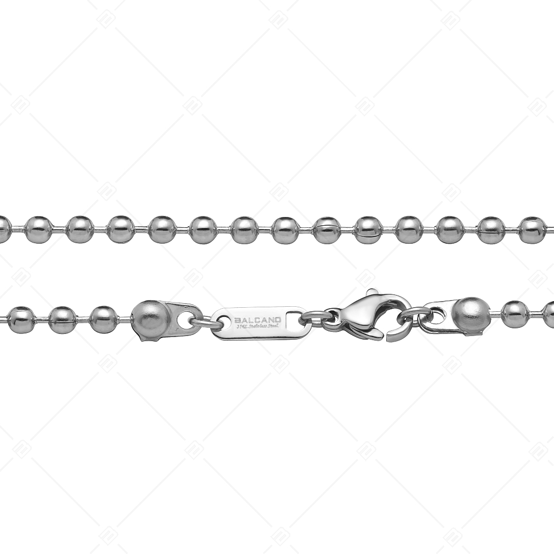 BALCANO - Ball Chain / Edelstahl Kugelkette-Armband mit Spiegelglazpolierung - 3 mm (441315BC97)