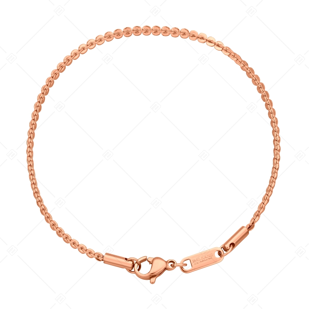 BALCANO - Coffee Chain / Stainless Steel Coffee Chain-Bracelet, 18K Rose Gold Plated - 2 mm (441338BC96)