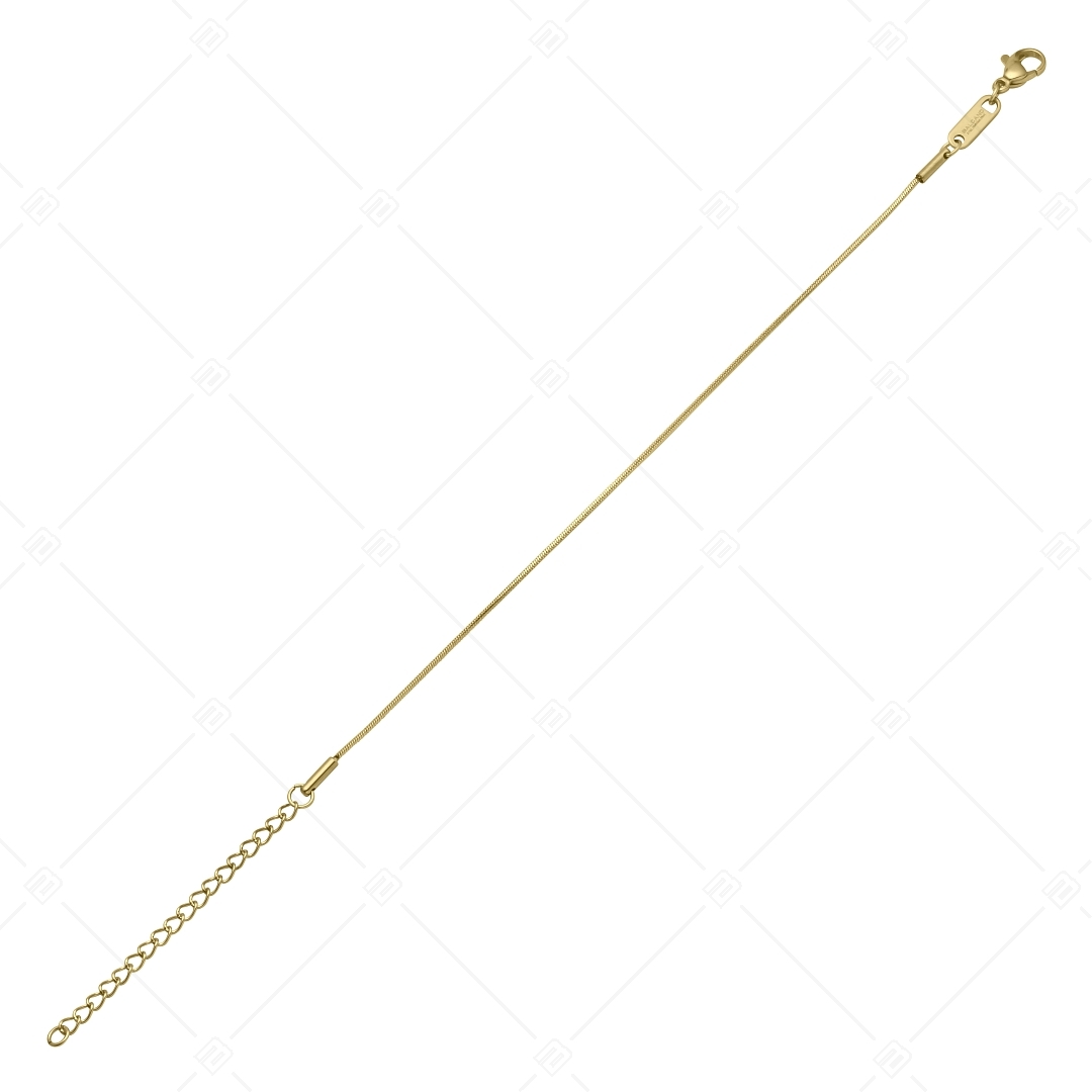 BALCANO - Square Snake / Edelstahl Quadrat Schlangenkette-Armband mit 18K Gold Beschichtung - 1 mm (441340BC88)