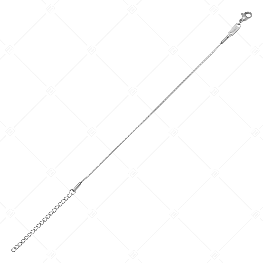 BALCANO - Square Snake / Stainless Steel Square Snake Chain-Bracelet, High Polished - 1 mm (441340BC97)